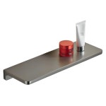 금속선반 화장실 선반 미니멀 인테리어 호텔 욕실 올 코퍼 건 그레이-16cm (펀칭선택) : 샘터하우스