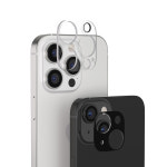 주파집 후면 카메라 강화유리 필름 일체형 블랙+투명 아이폰14, 2매입 : JUPAZIP