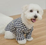 애견 파자마 잠옷 체크 애견외출복 강아지옷 반려동물 반려견티셔츠 강아지티셔츠 실내복 : 오돌하우스
