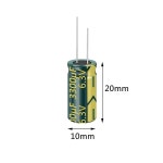 세르만트 20pcs 6 3V 3300UF 커패시터 10x20mm 0 39x0 79인치 고주파 알루미늄 전해 TV LCD 모니터 게임용 5pcs 50V 3300UF : 넥스트엣지
