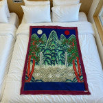 일월오봉도 비치타월 가벼운 특대형 146X112 : illustitch