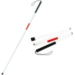 GOESUP 시각장애인을 위한 보행 지팡이 스틱 반사 빨간색 접이식 4개 섹션으로 접힙니다 : 레나제이몰5