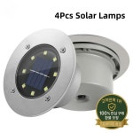 1/4 개/몫 야외 조명 태양 광 발전 패널 8 LED 플로어 램프 데크 라이트 LEDUnderground 정원 통로 스포트 : 십룡산업