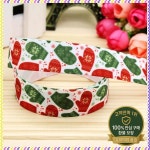 크리스마스 인쇄 Grosgrain 리본 헤어 활 모자 파티 장식 도매 OEM 22mm H4333 7/8 : 십삼룡산업