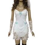 성인 여성용 미녀 신부 할로윈 코스튬, F1065 1065 : 프론트20