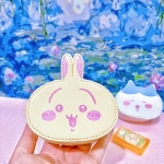 G1473 먼작귀 미니 파우치 수납 귀여운 키링 페이스 하치와레 우사기 : 쿠마네상점