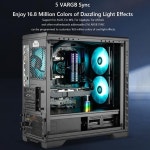 [누리PC]조정 가능한 ARGB 수직 GPU 스탠드 브래킷 비디오 카드 지원을 위한 알루미늄 합금 텔레스코픽 회전 홀더 : 재윤상사35