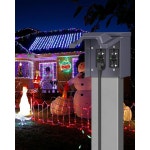 듀얼 20암페어 WRTR GFCI 리셉터클이 장착된 윌라웰스 실외 콘센트 박스, 방수 2갱 실외 전기 박스, 실외 리셉터클 박스 3R 인클로저, 커버가... 