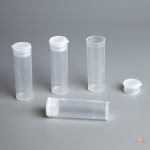 100 개몫   5ML  플라스틱 병 5ml 폴리 프로필렌 약국 튜브 알약 컨테이너 스냅 캡 : 미주에티