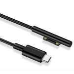 Surface Pro7/6/5/4/3 Go3/2/1 Laptop4/3/2/1과 호환되는 1.5m USB-C 15V/3A 충전 케이블 45W PD 충전기를 통한 전원 코드 : 세타몰