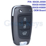 KEYECU 95430-J0500 OEM 보드  악센트 용 스마트 원격 키 Fob 2018 433MHz 3 버튼 로고 없음 : 미주세오