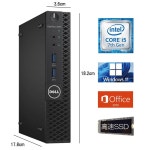 리퍼비시 23인치 모니터 데스크탑 PC, Dell 옵티플렉스 3050 Micro Corei5-7500T, Corei5 7세대, Windows 11 Pro ms 0ffice 201... 