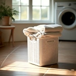 리브빈 접이식 빨래바구니 대용량 세탁바스켓 베이지 : 규담터
