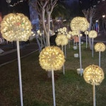 야외 민들레 꽃 갈대 조명 LED 조경 정원 꽃밭 등 공원 인테리어 : 찐득템몰