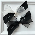 레터링 오간디 여신 리본 헤어핀 : 디어베샤