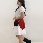 소미 핀턱 스트링 나그랑 반팔 미니 원피스 A0711 : 어썸하비