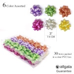 Al 30 pc 3인치 일상 선물 포장 보우 6색 모듬 Gold Trim : 라 팜므 마켓