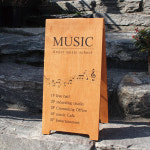 a형 입간판 카페 배너 거치대 배너 제작 나무 입간판 소형 매장 : 착한배너