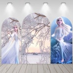 냉동 안나와 엘사 공주 아치형 배경 맞춤형 어린이 소녀 생일 파티 베이비 샤워 장식 사진 소품 : 디코스코어