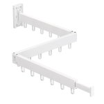 벽걸이형 의류 건조대 공간 절약 세탁대 접이식 3단 세탁용 흰색 : 초코하우스1