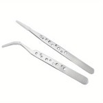 산업용 핀셋 전자 정전기 방지 곡선 직선 팁 정밀 스테인리스 DIY 수공구 세트 집게 전화 수리 : 나나마켓스