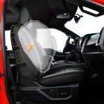 라이징스타 F150 인조 가죽 시트 커버, 2015-2025 슈퍼크루 및 2017-2025 F250 F350 슈퍼 듀티 크루 캡(풀 세트, 블랙앤그레이)에... 