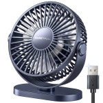 스위트풀 USB 책상 선풍기 작은 조용함 - 3단 미니 휴대용 360 회전 조절 가능, 데스크톱의 5 5인치 사무용 테이블 냉각 장치 파란색 Blue... 