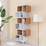 [주문제작] 더블 공간박스 책꽂이 책장 수납장 800x360x1930, 6단, 아카시아화이트 : 루멘퍼니