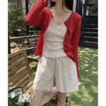 씨유 썸머 시스루 긴팔 가디건 티셔츠 휴양지룩 바캉스룩 : 앨리앤유