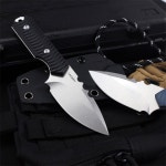 Kesiwo 야외 캠핑 사냥용 휴대용 소형 스트레이트 나이프 G0193 스틸 블레이드 Micarta 손잡이 14C28N : 테이블구르미