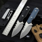 Kesiwo 야외 캠핑 사냥용 휴대용 소형 스트레이트 나이프 G0193 스틸 블레이드 Micarta 손잡이 14C28N : 테이블구르미