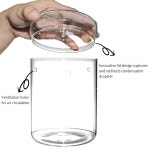 뚜껑이 있는 작은 유리 테라리움 병 - 다육 식물, 이끼, 금성 파리 덫 및 자체 유지 생태계를 위한 12.9 x 17.8cm(4.7 7인치) 닫힌 식물 가정... 