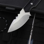 Kesiwo 야외 캠핑 사냥용 휴대용 소형 스트레이트 나이프 G0193 스틸 블레이드 Micarta 손잡이 14C28N : 테이블구르미