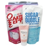 [판촉상품] 울샴푸+슈가버블 세탁세제+과일나라 핸드에센스 3종세트 (x 34개 묶음) : 득템기프트