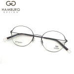 함부르크디자인안경 H9818 C02 (49mm) 다크브라운 가벼운 라운드실테 베타티타늄 : LUXEYEWEAR