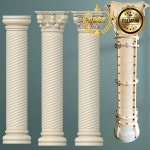 현재 나사산 로마 기둥 몰드 빌라 크리에이티브 장식 시멘트 제품 모델 상업용 플라스틱 건물 호텔용 : 케이플로우일렉트릭