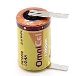 탭이 있는 옴니셀 ER14250 3 6V 1/2AA 고에너지 배터리, Maxell ER3S ER3S-TC, ER14250, LS-14250, LS-14250C, PT-2150, : 바바글로벌