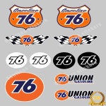 가솔린 올드 스쿨 튜닝 스티커 레이싱 데칼 오토바이 헬멧 비닐 자동차 21cm x 30cm 1 세트 76 개 : 든든트러스트스토어