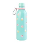 공식 푸신 스포츠 병 500ml / 17OZ 스테인리스 스틸 진공 단열 카라비너 포함 이중 벽 재사용 물병 BPA 프리 카와이 물병 Pusheen 17... 