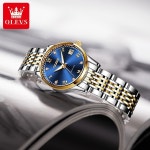 6602 패션 식 시계  라운드 다이얼 스테인레스 스틸 밴드 손목 주 달력 빛나는 : 바이포유5