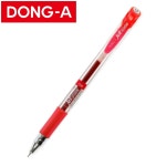 동아 젤존 부드러운 고무그립 중성 볼펜 0.5mm 레드, 1개 : 507잡화점