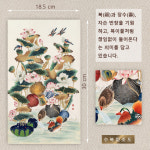 돈 들어오는 자석 그림, 행운과 재물이 가득한 복을 부르는 현관문 자석민화 (수복화조도) : 은작가 스튜디오