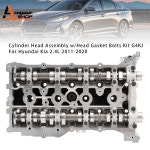 [호환] 현대 기아 2.4L 2011-2020용 헤드 가스켓 볼트 키트 G4KJ가 포함된 실린더 어셈블리 : 라러우