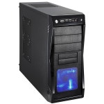 Rosewill ATX 미드타워 게임용 컴퓨터 케이스 청색 LED부착 데스크탑 PC용 팬 3개 완료 프론트 I O 액세스 포트 CHALLENGER : 시구왕아