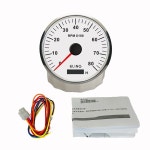 [호환] ELING 신형 110mm 타코미터 RPM 타코 게이지 (시간계 포함) 자동차 트럭 보트 요트용 0-8000RPM 빨간색 노란색 백라이트 12V 24V... 