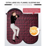 킹캠프 침낭, 추운 하이킹 엑스트라 날씨와 캠핑 장비 휴대용 필수 톨 & XL 와이드 배낭 실내외 액세서리 방수 따뜻한 플란넬 : 픽앤딜리버리