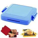 전자레인지 샌드위치 그릴 2024 새로운 토스티 메이커 프레스 빵, 치즈, 샌드위치, 구운 고기 식기세척기 안전 및 전기 없음 (파란색) Blue... 