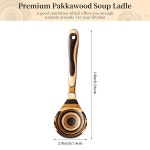 구다마예 파카우드 딥 수프 국자 요리용 10.6인치 큰 나무 국자 나무 주방 도구 세트 1 1 PC Pakkawood Ladle : 에이디JP