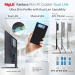 Win-11 Pro가 탑재된 MeLE 듀얼 LAN 미니 PC, 더 조용한 DL 팬리스 컴퓨 : 준트렌드