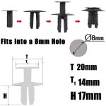 [호환] 10Pcs BMW 미니 R55 R56 R57 R58 R59 R60 R61 벤츠 W124 W168 W201 자동차 부츠 휠 아치 라이닝 트림 패널 스플래시 가드 클립... 